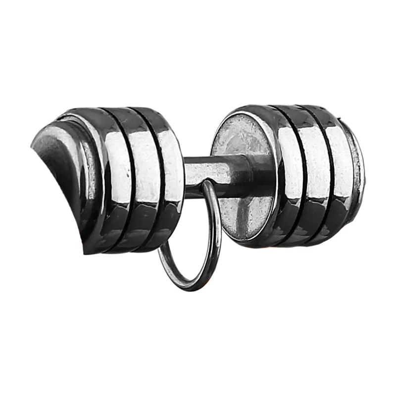 Collier Pendentif Haltère, Acier Inoxydable 316L