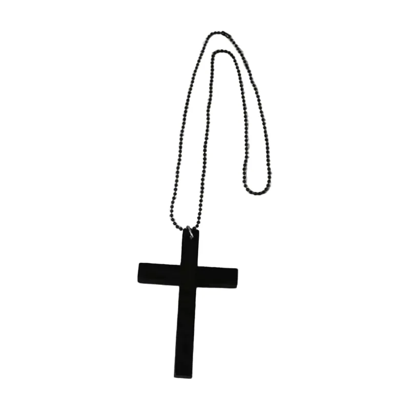 Kreuz Anhänger mit Kugelkette, Edelstahl
