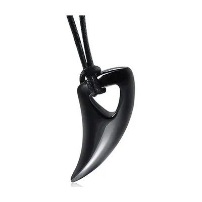 Collier Pendentif Corne de Taureau, Acier Inoxydable 316L
