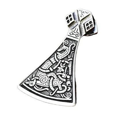Colgante Hacha de Thor con Cadena, Acero Inoxidable