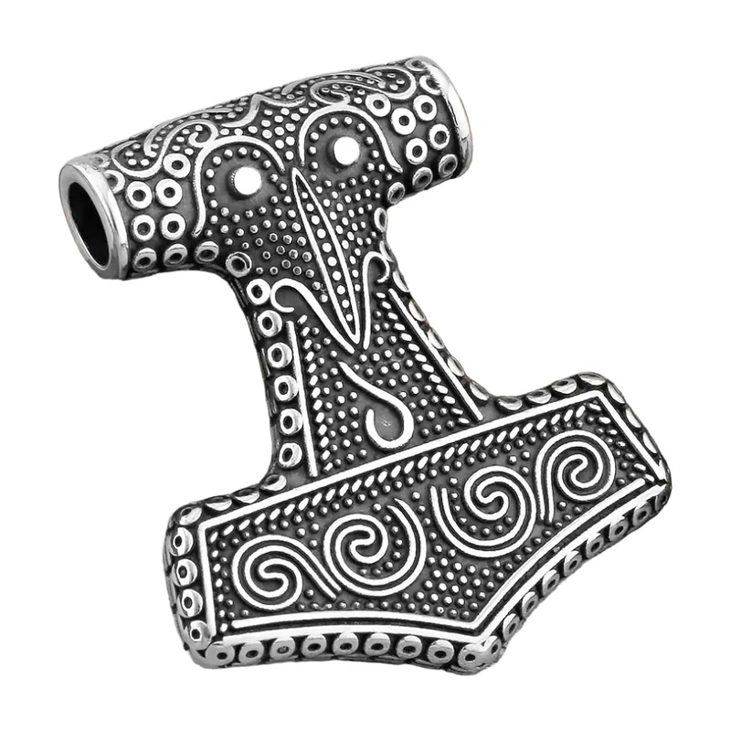 Collana con Pendente Mjölnir Martello di Thor, Acciaio Inossidabile