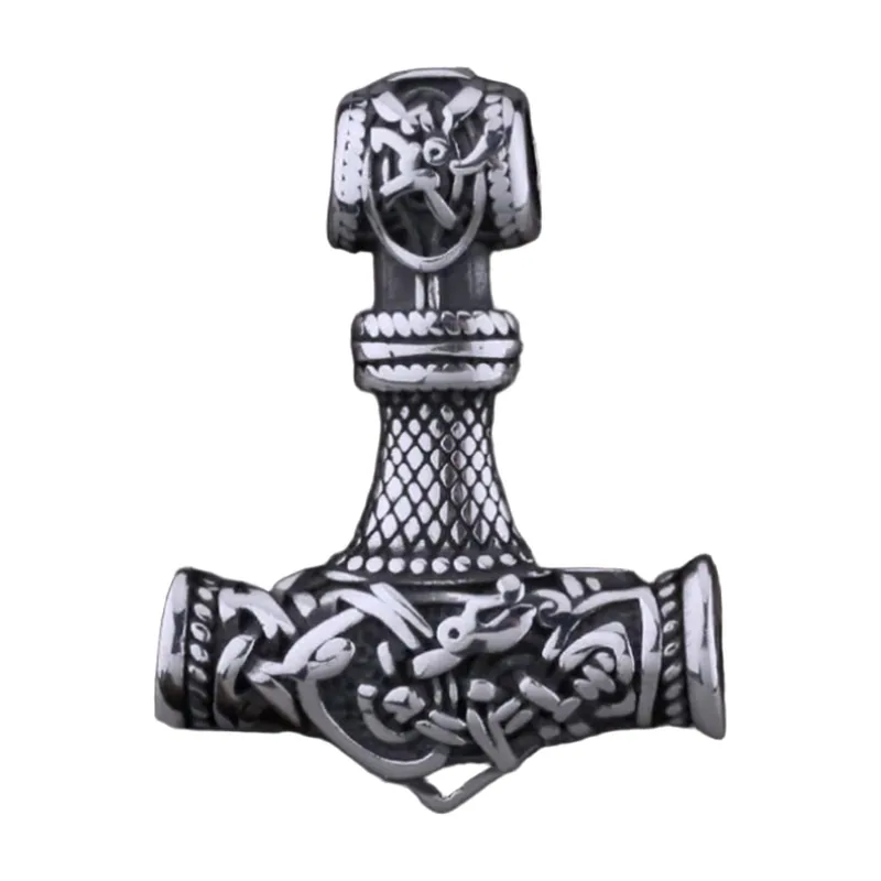 Colgante Mjölnir Martillo de Thor con Cadena, Acero Inoxidable