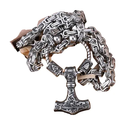 Colgante Mjölnir Martillo de Thor con Cadena, Acero Inoxidable