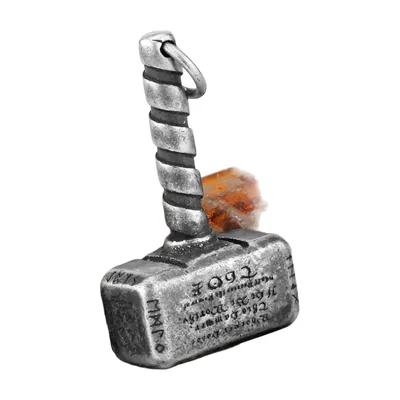Collana con Pendente Mjölnir Martello di Thor, Acciaio Inossidabile