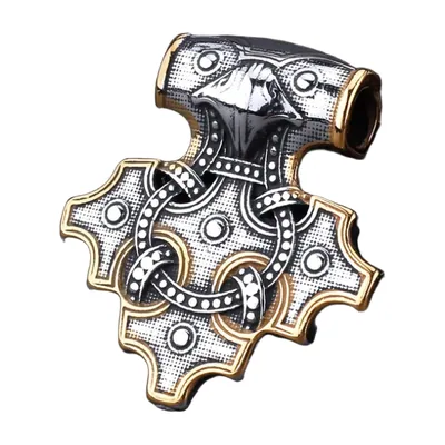 Collier Pendentif Mjölnir Marteau de Thor, Acier Inoxydable 316L