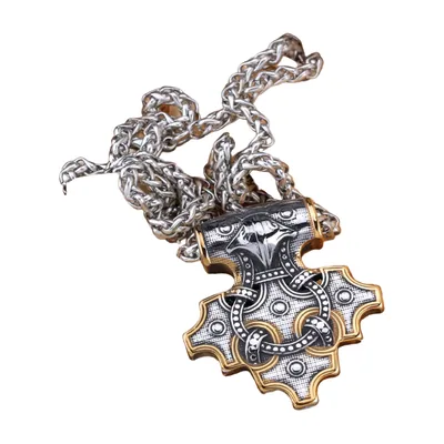 Pendentif Mjölnir Marteau de Thor avec Chaîne, Acier Inoxydable