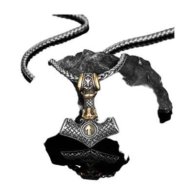 Colgante Mjölnir Martillo de Thor con Cadena, Acero Inoxidable