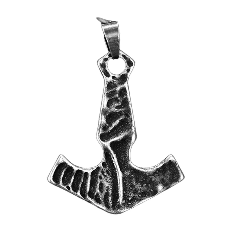 Collana con Pendente Martello di Thor Mjölnir, Acciaio Inossidabile
