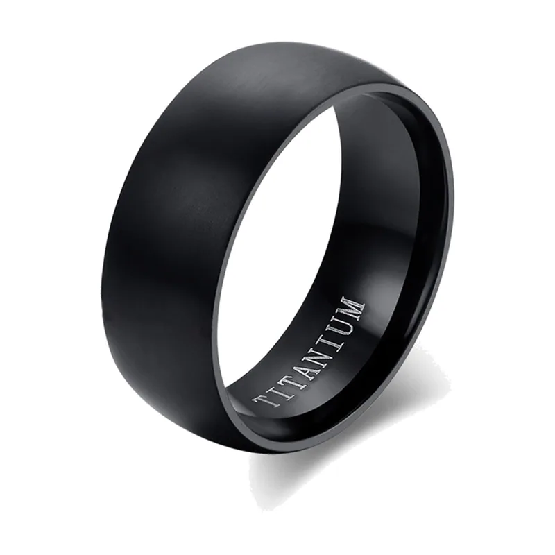 Mattschwarzer Ring aus 316L Edelstahl