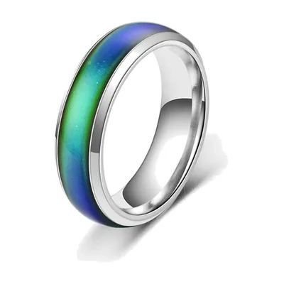 Bague Thermochromique à Changement de Couleur, Acier Inoxydable 316L