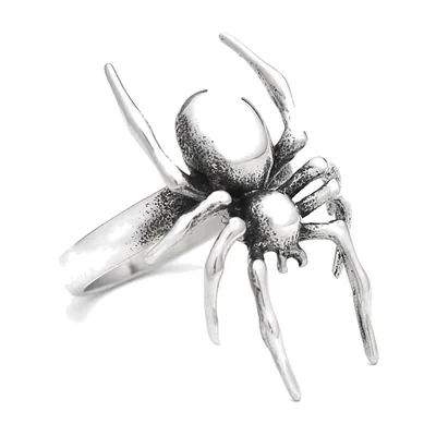 Spider Statement-Ring im Gothic-Stil, Edelstahl