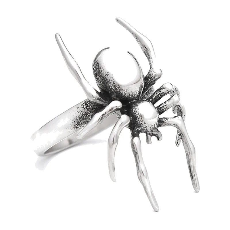 Spider Statement-Ring im Gothic-Stil, Edelstahl