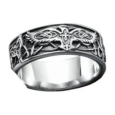 Phönix Motiv Ring für Herren, 316L Edelstahl