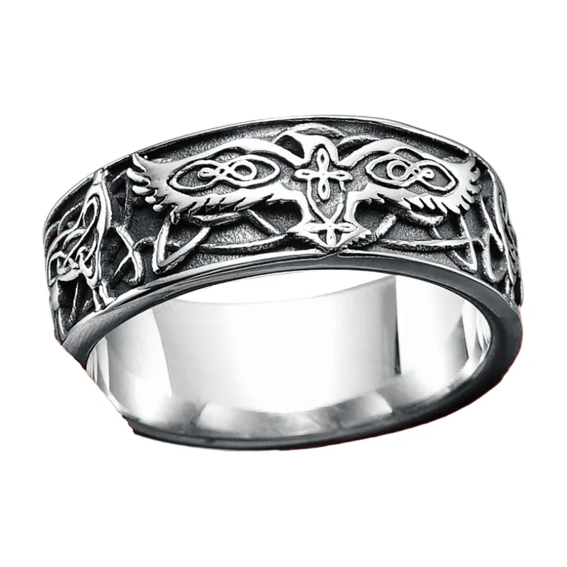 Phönix Motiv Ring für Herren, 316L Edelstahl