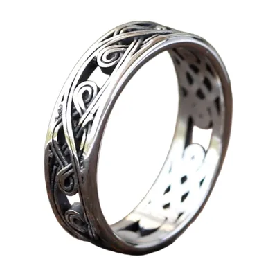 Keltischer Knoten Ring mit Durchbruch-Design, Edelstahl