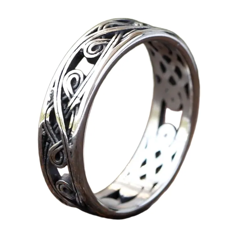 Keltischer Knoten Ring mit Durchbruch-Design, Edelstahl