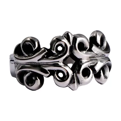 Gotischer Filigran-Ring für Herren, 316L Edelstahl