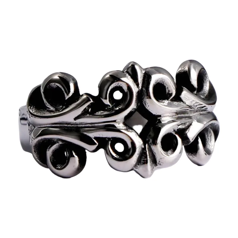Gotischer Filigran-Ring für Herren, 316L Edelstahl