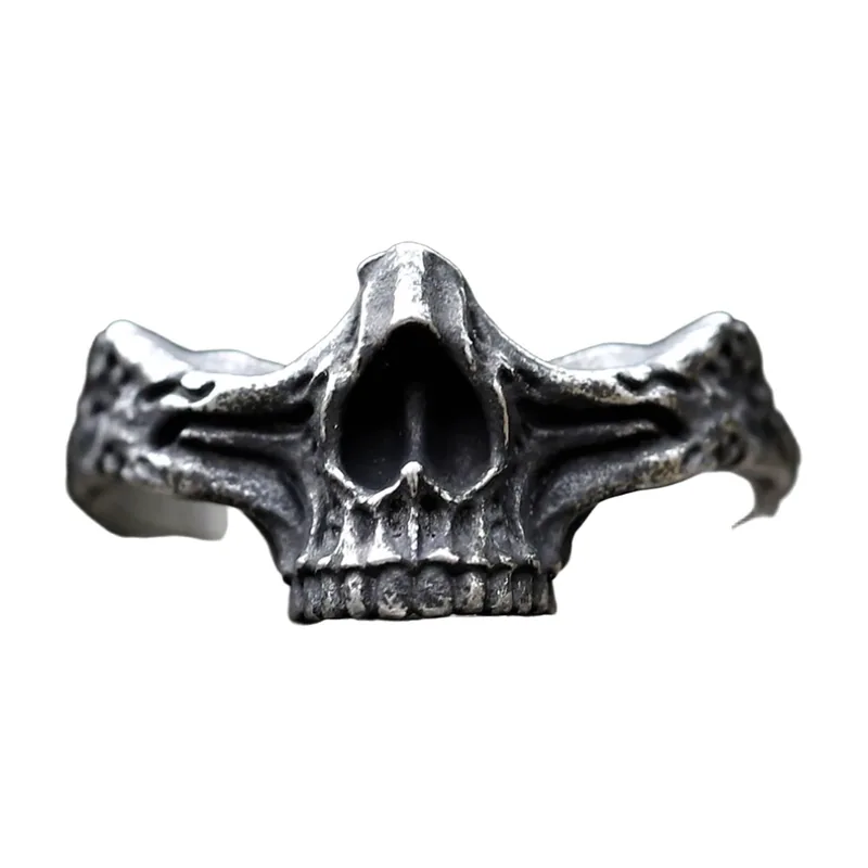 Skull Statement Ring, Stainless Steel Gothic Biker Ring