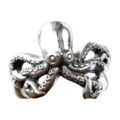 Oktopus Statement-Ring aus 316L Edelstahl