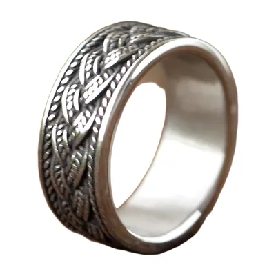 Anillo Vikingo de Odín con Nudo Celta, Acero Inoxidable