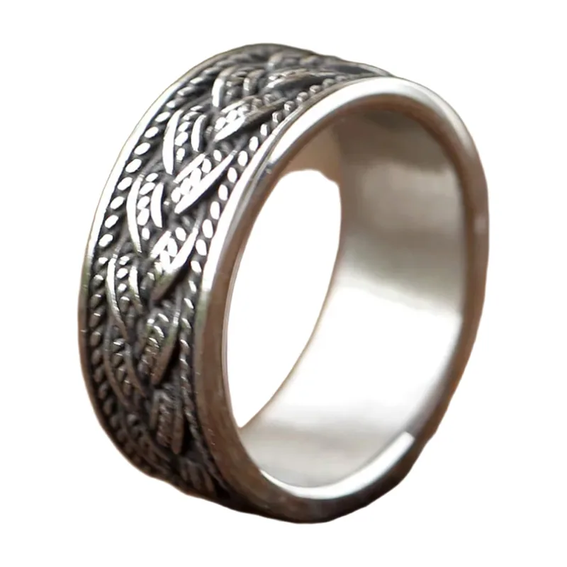 Wikinger Odin Ring mit keltischem Knoten, Edelstahl