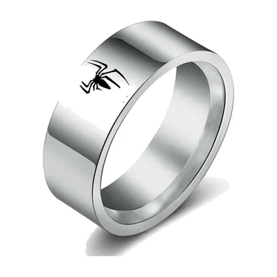 Herren Ring mit Spinnen-Motiv, Edelstahl 316L