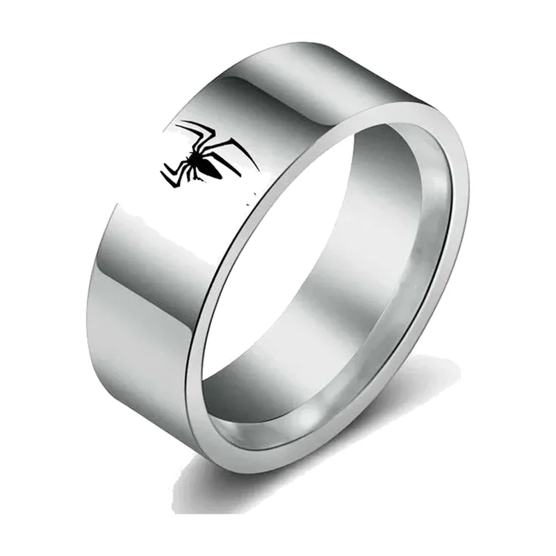 Herren Ring mit Spinnen-Motiv, Edelstahl 316L