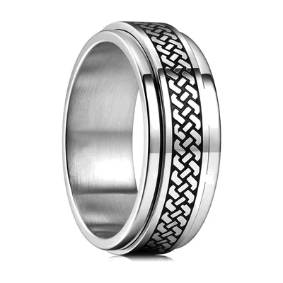 Keltischer Knoten Spinner-Ring, Edelstahl 316L