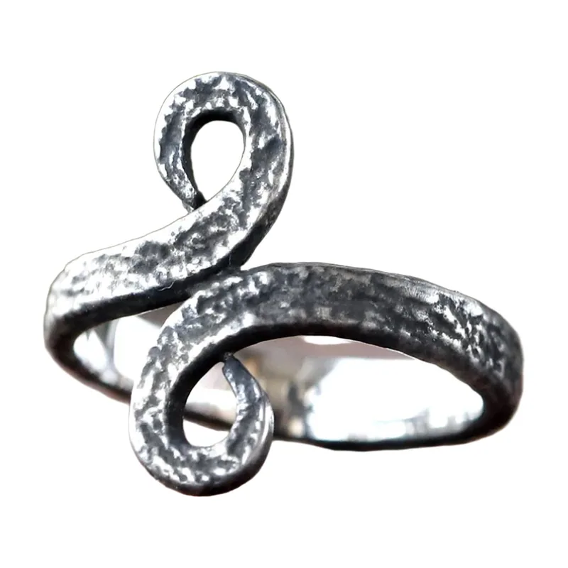 Bague Viking Style Odin au Motif Tourbillon, Acier Inoxydable 316L