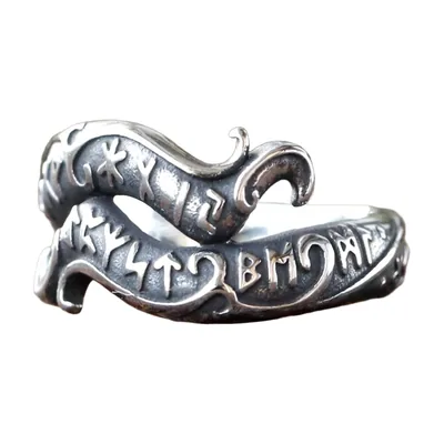 Anillo Wrap de Runas Vikingas en Acero Inoxidable 316L