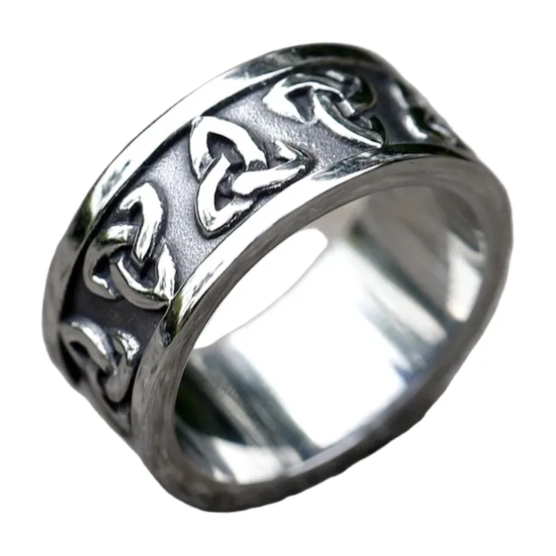 Wikinger Ring mit keltischem Knoten, Edelstahl