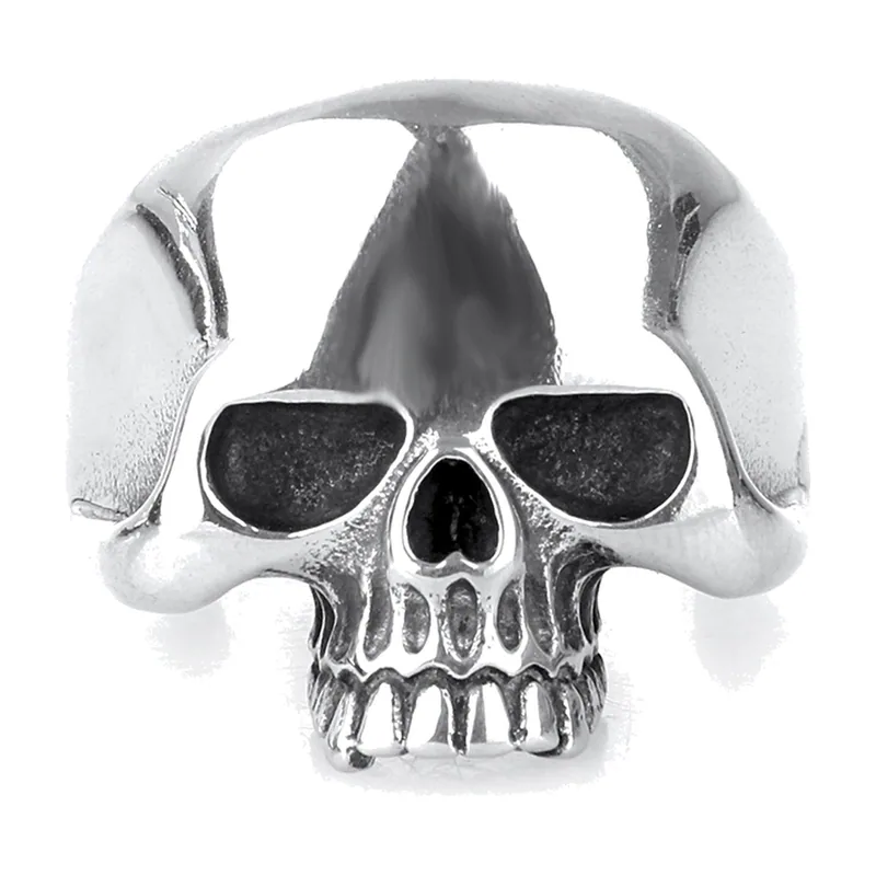 Totenkopf Statement-Ring aus 316L Edelstahl