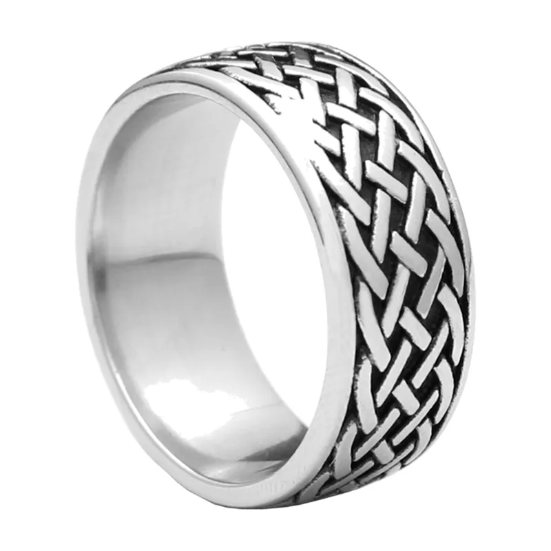 Anello Nodo Celtico per Uomo, Acciaio Inossidabile