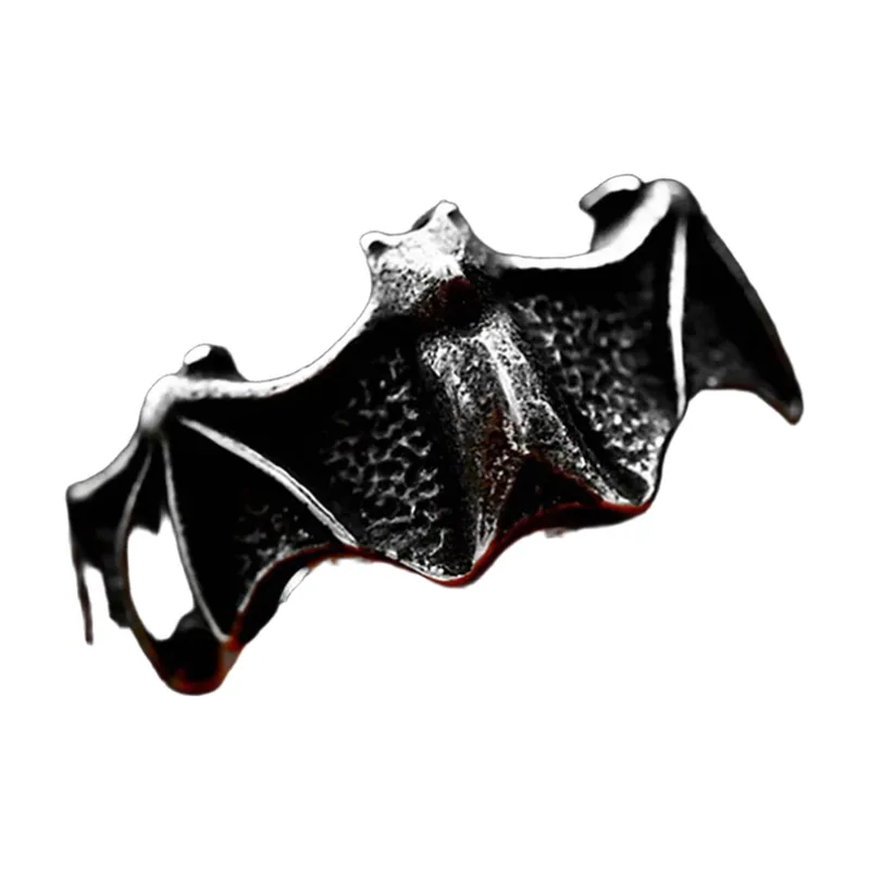 Bat Wing Statement Ring, Gothic Motif, Stainless Steel