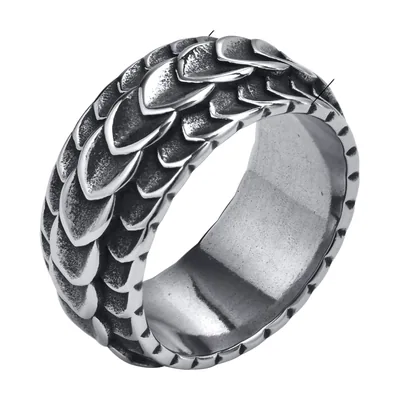 Anillo de Escamas de Dragón Estilo Vikingo, Acero Inoxidable