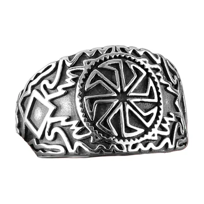 Anello Sigillo Vikingo Vegvisir, Acciaio Inossidabile 316L Antico