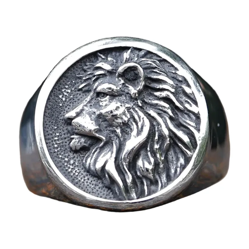 Chevalière Tête de Lion, Acier Inoxydable 316L