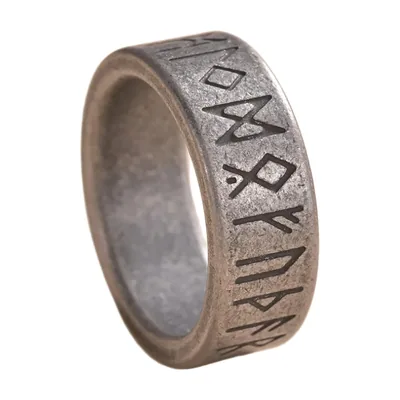 Wikinger Runen Ring für Herren, Edelstahl