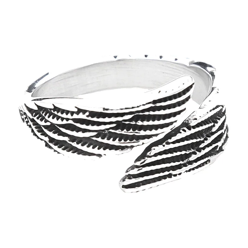 Engelsflügel Wrap-Ring aus 316L Edelstahl