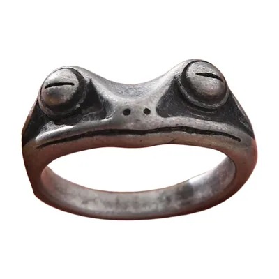 Anillo Statement de Rana, Acero Inoxidable Antiguo