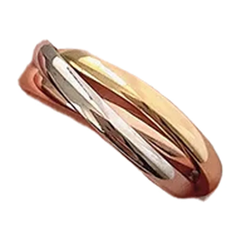 Bague à trois anneaux entrelacés, Acier Inoxydable