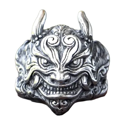 Drachenkopf Statement-Ring aus 316L Edelstahl