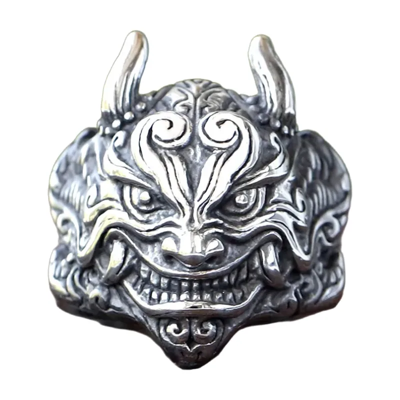 Drachenkopf Statement-Ring aus 316L Edelstahl
