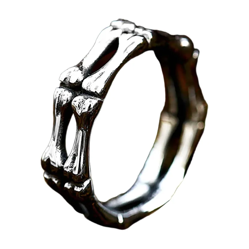 Skeleton Bone Ring, Polished 316L Stainless Steel