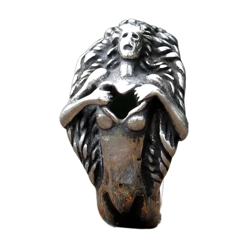 Bague Statement Figure Humaine 3D, Acier Inoxydable Gothique