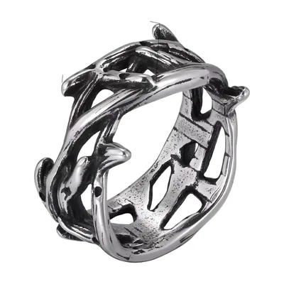 Openwork Branch Design Ring, Stainless Steel