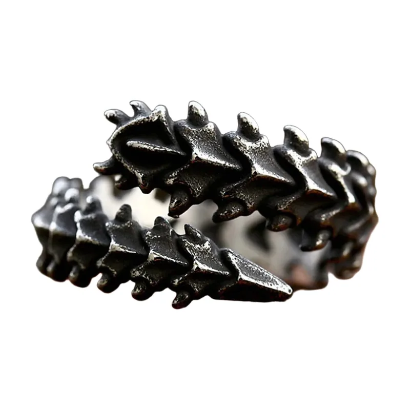 Drachenknochen Wrap-Ring, 316L Edelstahl Gothik-Stil