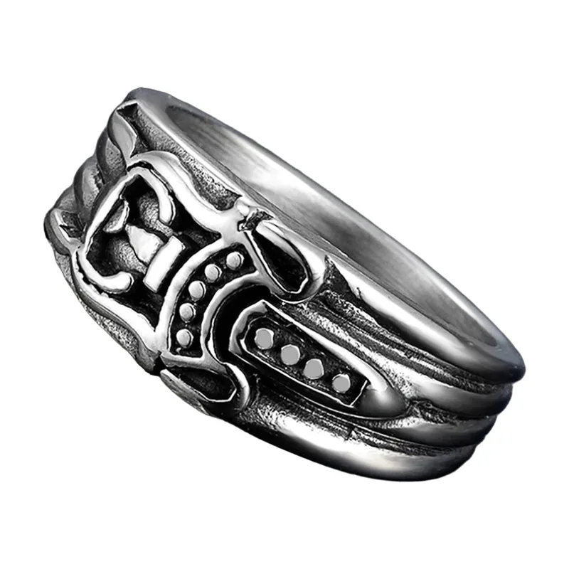 Bague Injecteur en Acier Inoxydable, Finition Antique