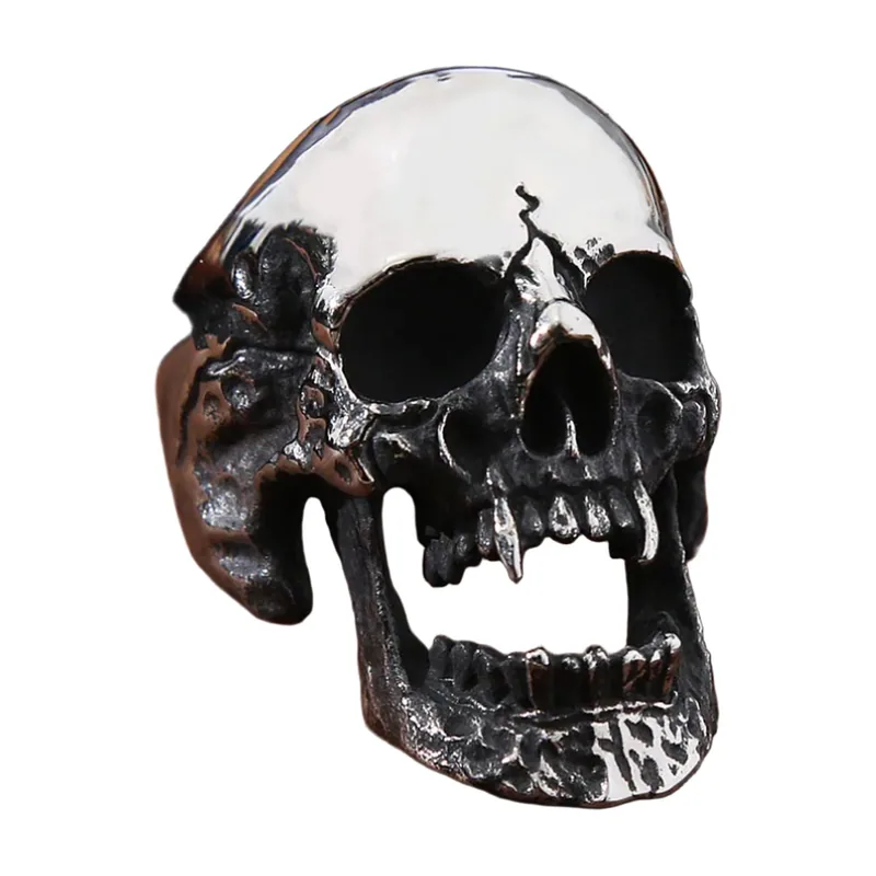 Vampire Skull Statement Ring, Stainless Steel
